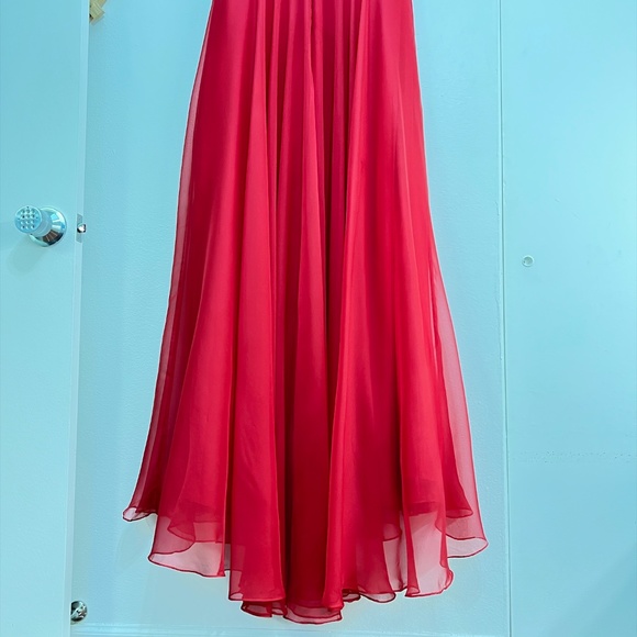Mac Duggal 65489 Embellished Beaded Bodice Chiffon Gown